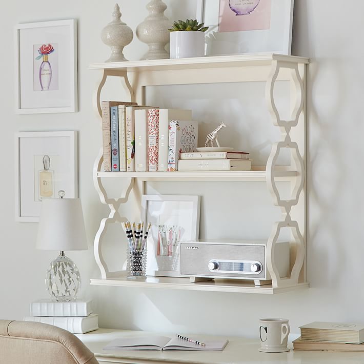 Nursery Wall Shelves With Hooks Designs Elsie Shelf Pbteen