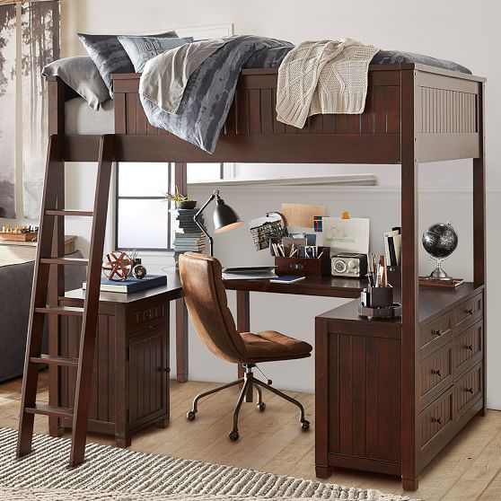 Beadboard Loft Bed Pbteen