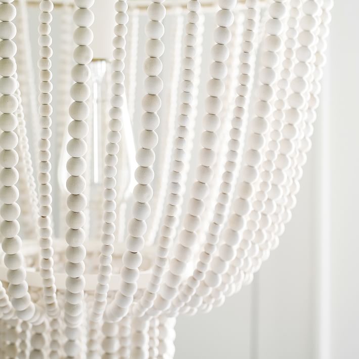 Wood Beaded Chandelier Pbteen