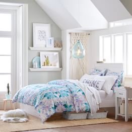 Interior Bedroom Ideas For Girls girls bedroom ideas pbteen lavender fields chelsea kaleidoscope floral hampton bedroom