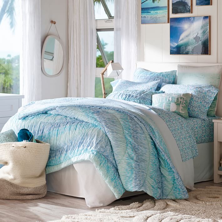 Interior Pbteen Girls Bedding kelly slater morning tide euro pillow cover pbteen