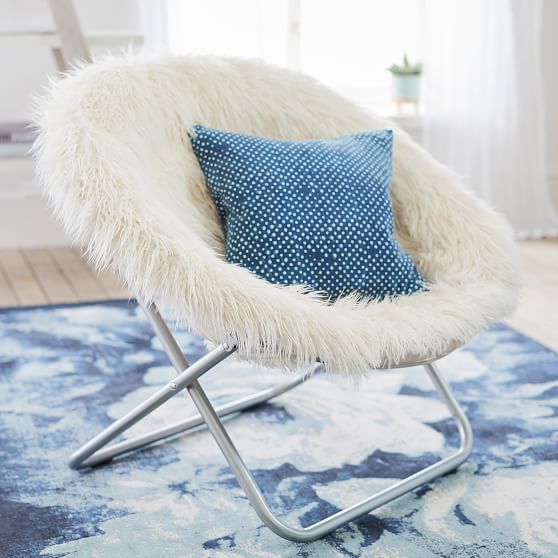 Ivory Furlicious Faux Fur Hang A Round Chair Pbteen Ivory Furlicious Faux Fur Hang A Round Chair