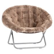 Wolf Faux Fur Hang A Round Chair Wolf Faux Fur Hang A Round Chair