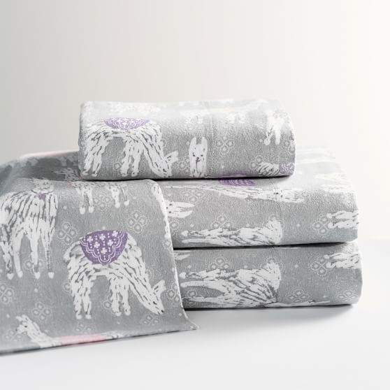 winter festive llama flannel sheet set pbteen fitted flannel sheets sold separately
