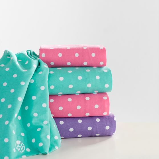 dottie flannel sheet set pbteen polka dot flannel sheet