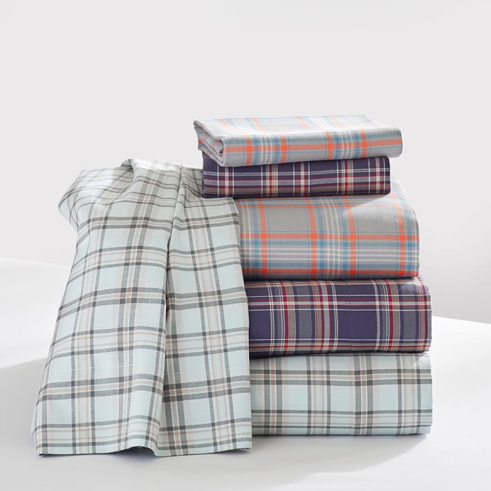 relaxed plaid sheet set pbteen flannel plaid sheets