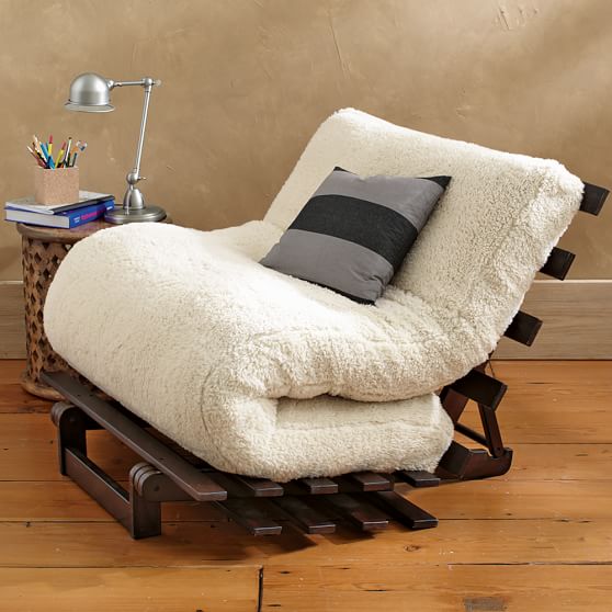Sherpa Faux Fur Fleece Futon PBteen