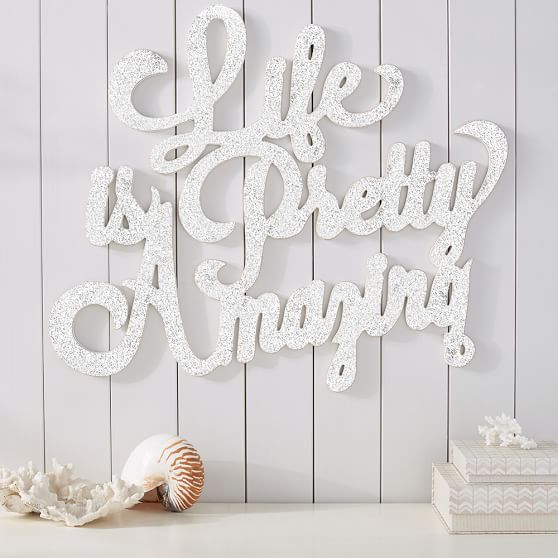 Life Is Pretty Amazing Wall Art, Glitter PBteen