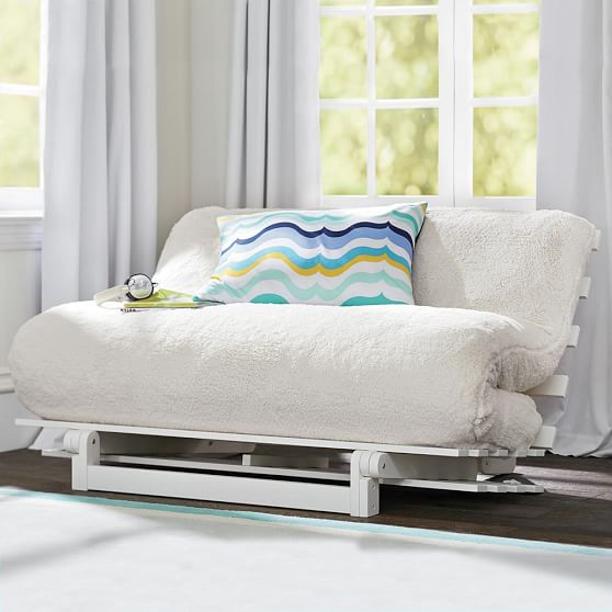 Sherpa Faux Fur Fleece Futon PBteen