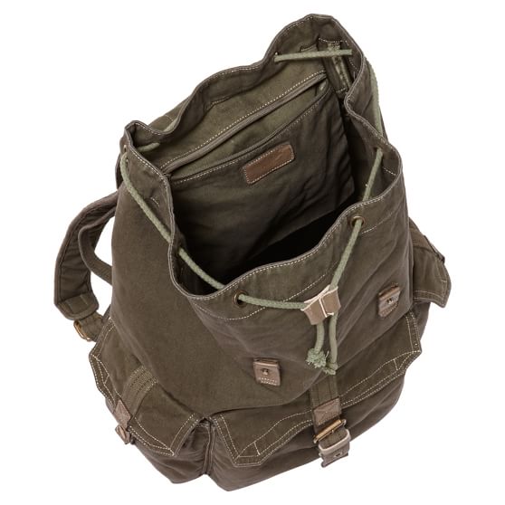 Green Canvas Backpack by Bed Stu PBteen