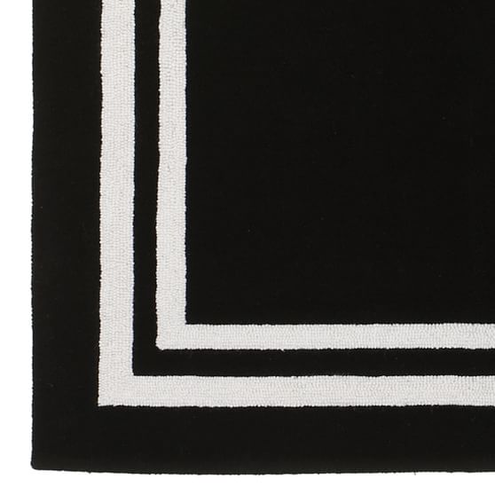 Alternate View Decorator Border Rug PBteen nice black white rug. Alternate View Decorator Border Rug PBteen