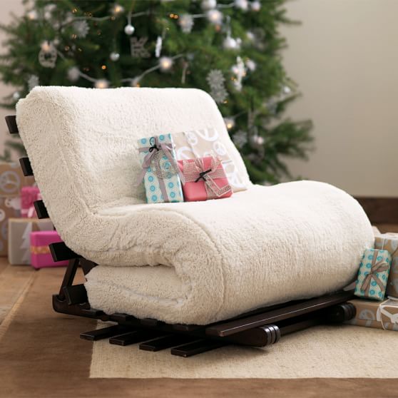 Sherpa Faux Fur Fleece Futon PBteen