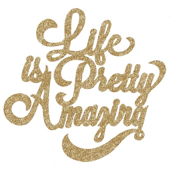 Life Is Pretty Amazing Wall Art, Glitter PBteen