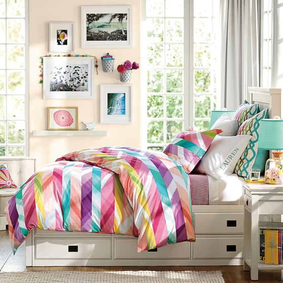 Ikat Stripe Duvet Cover + Sham PBteen