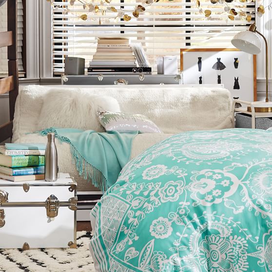 Sherpa Faux Fur Fleece Futon PBteen