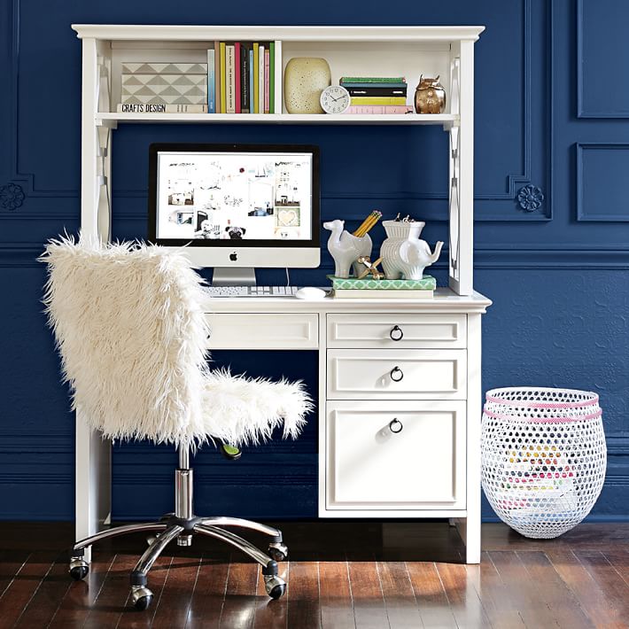 Student Desk With Hutch By Maxtrix Kids Shown In White B18823 Elsie Desk Hutch Pbteen White Girls With