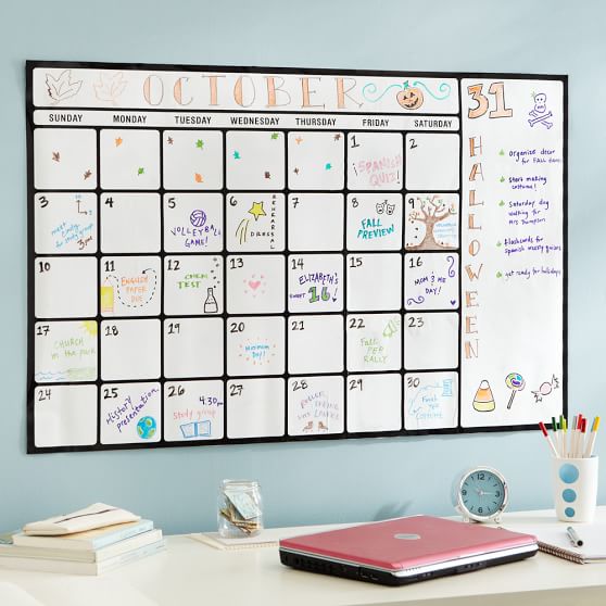 DryErase Calendar Decal PBteen