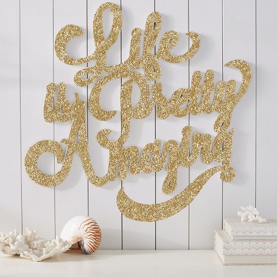 Life Is Pretty Amazing Wall Art  Glitter  PBteen