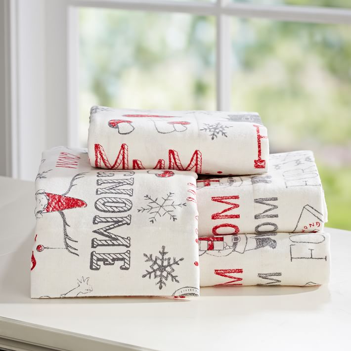 gnome flannel sheet set pbteen christmas sheets sets