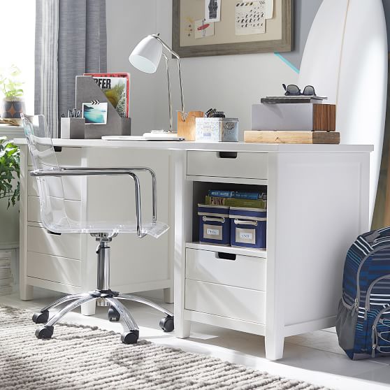 Fabric Desk Accessories, Set of 3, Northfield Solid Charcoal PBteen