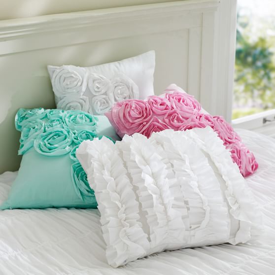 Ruffle & Rose Pillow Covers | PBteen