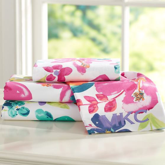 wailele floral sheet set pbteen watercolor bed sheets