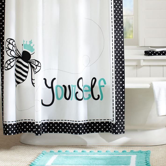 Bee yourself shower curtain pbteen Bee yourself shower curtain pbteen