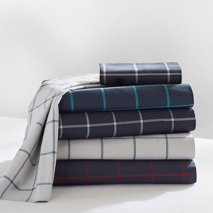 boxter plaid sheet set pbteen plaid sheets full