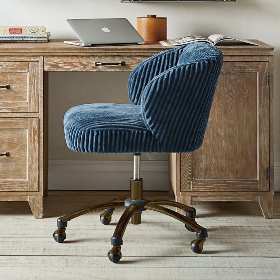 Midnight Chamois Wingback Desk Chair Pbteen Midnight Chamois Wingback Desk Chair