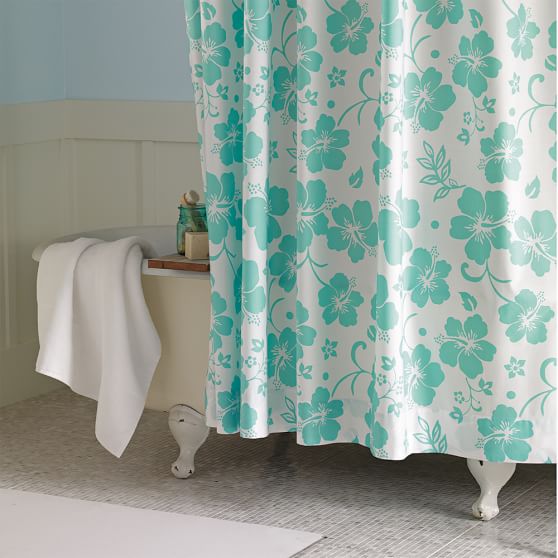 Hibiscus Organic Shower Curtain PBteen