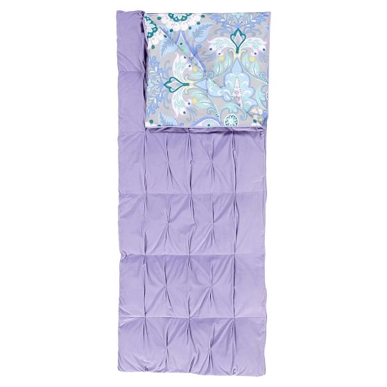 Velvet Sleeping Bag + Pillowcase, Lavender PBteen