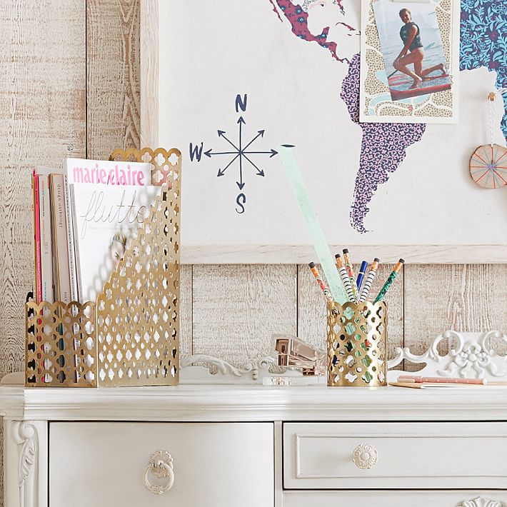 Golden Glam Desk Accessories Pbteen