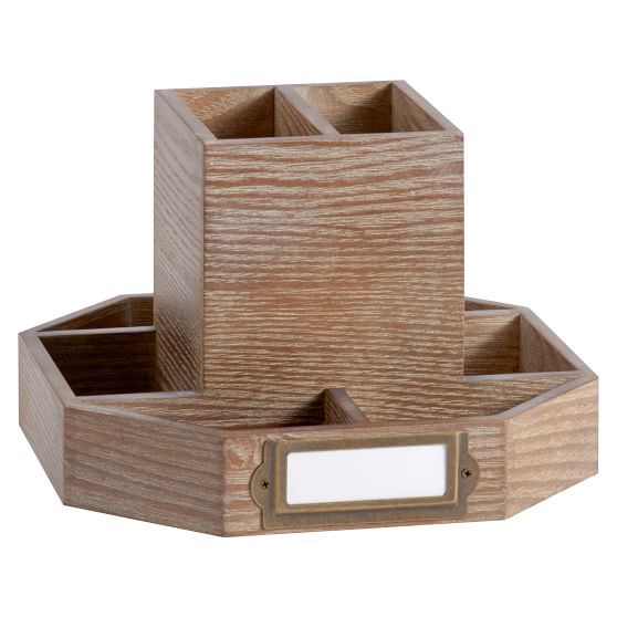 Classic Wooden Desk Accessories Rotating Caddy Pbteen Scroll To Next Item