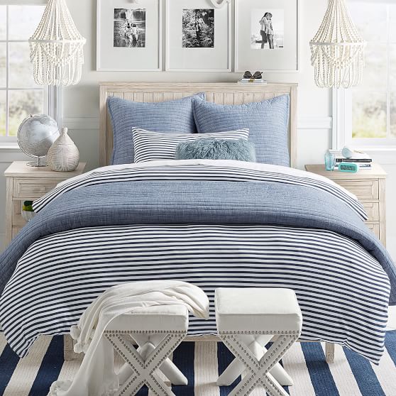 Classic Stripe Favorite Tee Duvet Cover + Sham PBteen