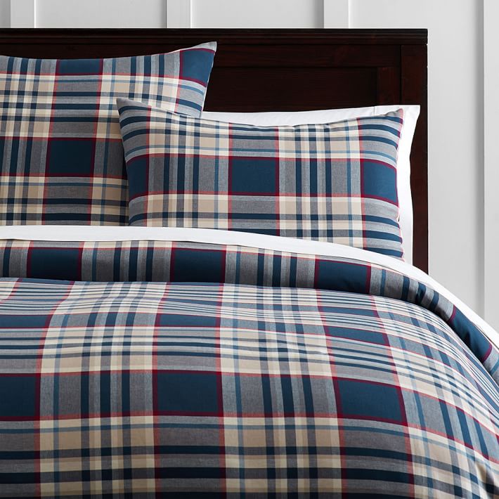 Tristan Plaid Duvet Cover Sham Pbteen