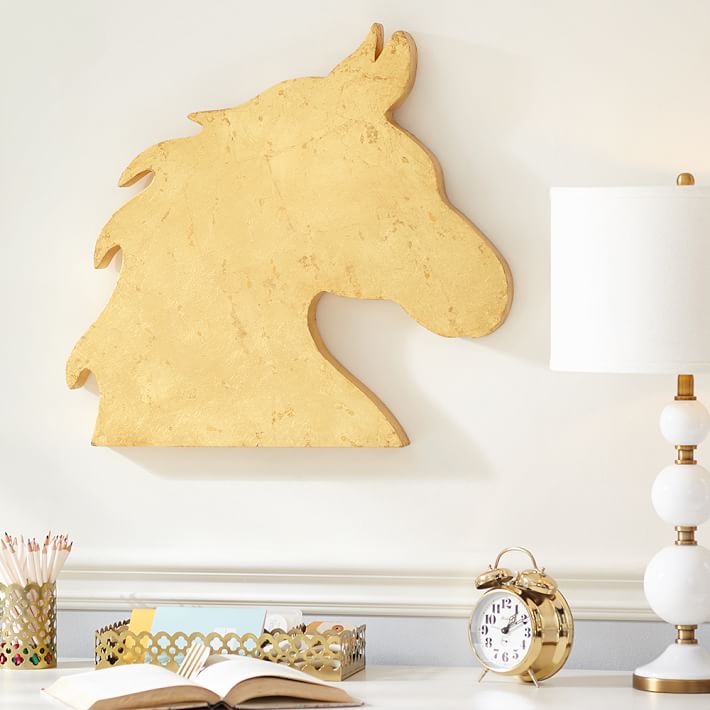 Gold Horse Wall Decor Pb