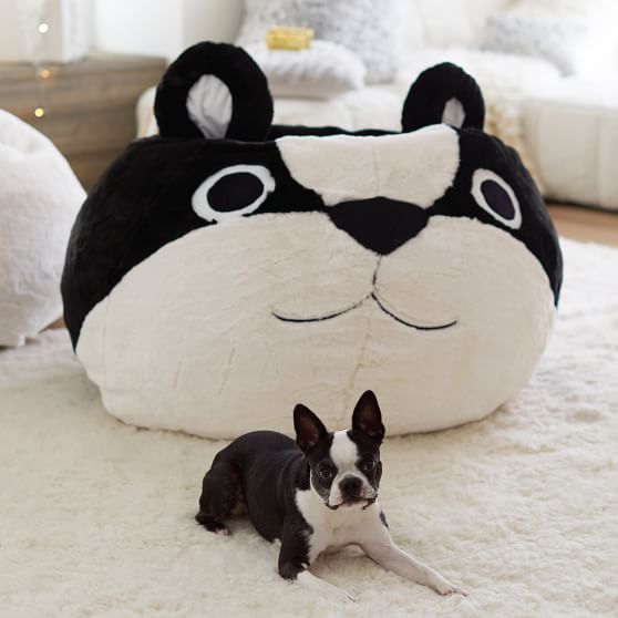Boston Terrier Critter Beanbag Pbteen Roll Over Image To Zoom