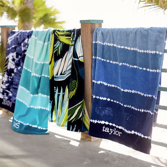 Pink Tie Dye Beach Towel main image 0