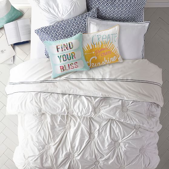 Ruched Rosette Quilt Sham Pbteen Scroll To Next Item