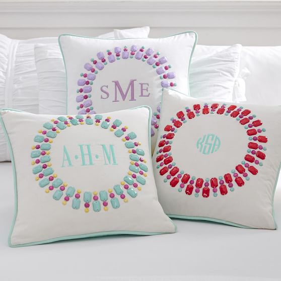 gem sational monogram pillow covers pbteen