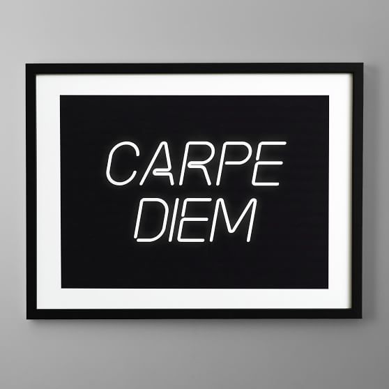 Neon Carpe M Framed Art By Minted Pbteen Neon Carpe M Framed Art By Minted
