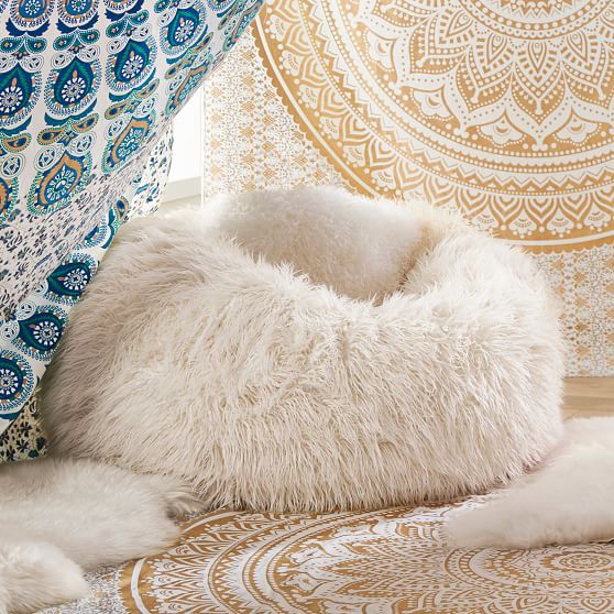 Ivory Furlicious Faux Fur Beanbags Pb Ivory Furlicious Faux Fur Beanbags