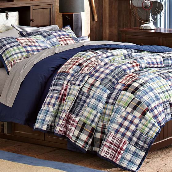 Mariner Madras Quilt Sham Pbteen Mariner Madras Quilt Sham