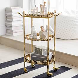 Bathroom Storage Accessories Pb The Emily Meritt Scallop Beauty Cart