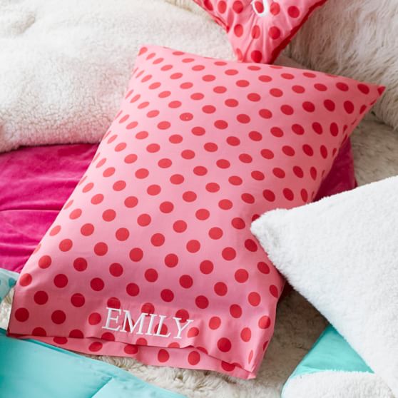 Polka Dot Pillowcases Awesome Gumdrop Dot Pillowcase Pink PBteen Polka Dot Pillowcases Awesome Gumdrop Dot Pillowcase Pink PBteen