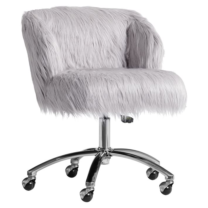 Gray Himalayan Wingback Desk Chair Pbteen