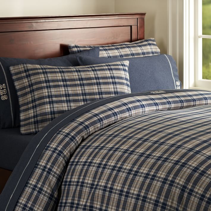 Summit Plaid Duvet Cover Pillowcases Pbteen