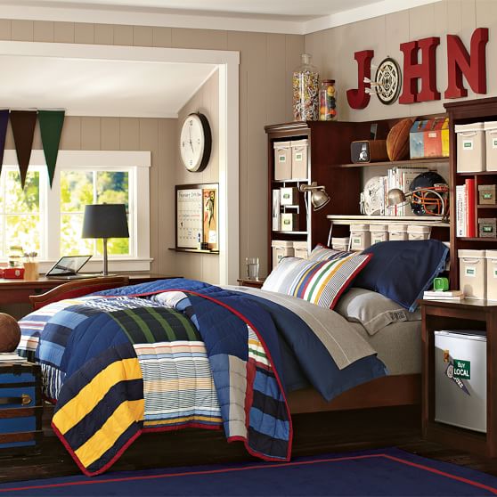 StuffYourStuff Classic Bed System (Bed, Towers, Shelves + Desk) PBteen