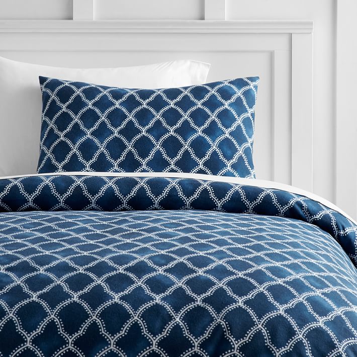 Gemstone Trellis Flannel Duvet Cover Sham Pbteen