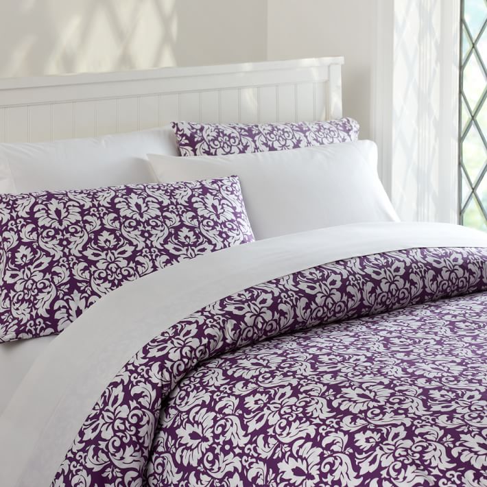 Damask Bedding Bundle Plum Pbteen